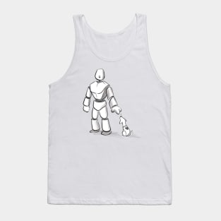 Robot with puppy Tank Top